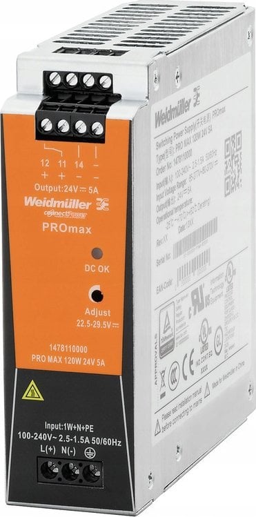 Weidmüller Zasilacz DC PRO MAX 120W 24V 5A 1478110000