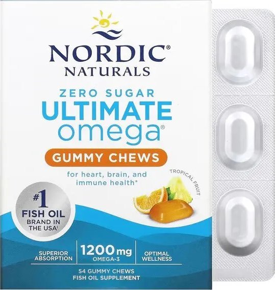 Nordic naturals Nordic Naturals - Ultimate Omega, Tropical Fruit, 54 żelek