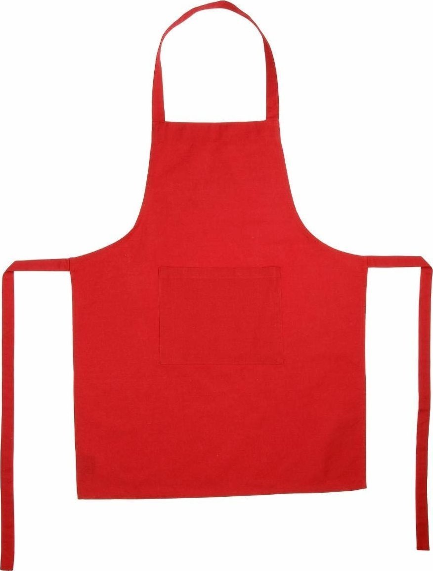 Atmosphera Bawełniany fartuch kuchenny damski, 60 x 80 cm, kolor czerwony