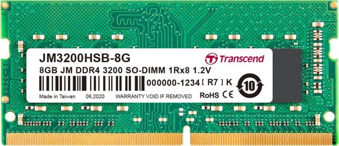 Pamięć do laptopa Transcend JetRam, SODIMM, DDR4, 16 GB, 3200 MHz, CL22 (JM3200HSB-16G)