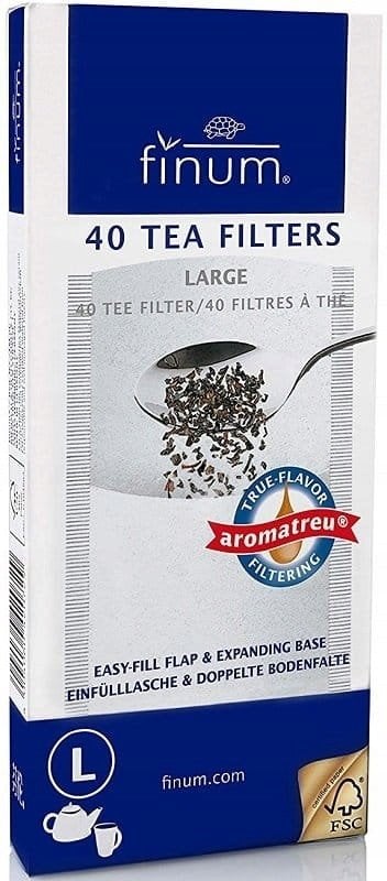 Finum Filtry do herbaty Teaflip L 40 szt. - Białe