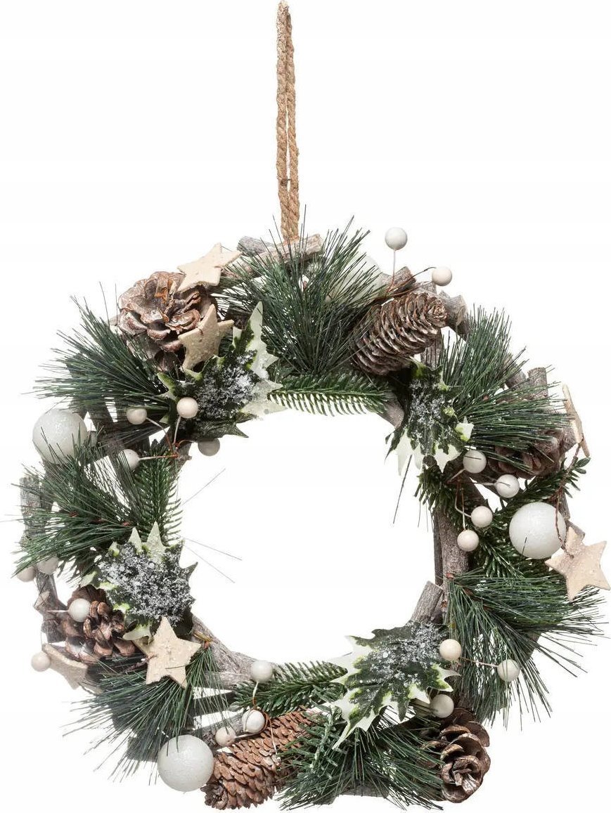 Dekoracja świąteczna Atmosphera Świąteczny wieniec z naturalnych materiałów, Ø 30 cm