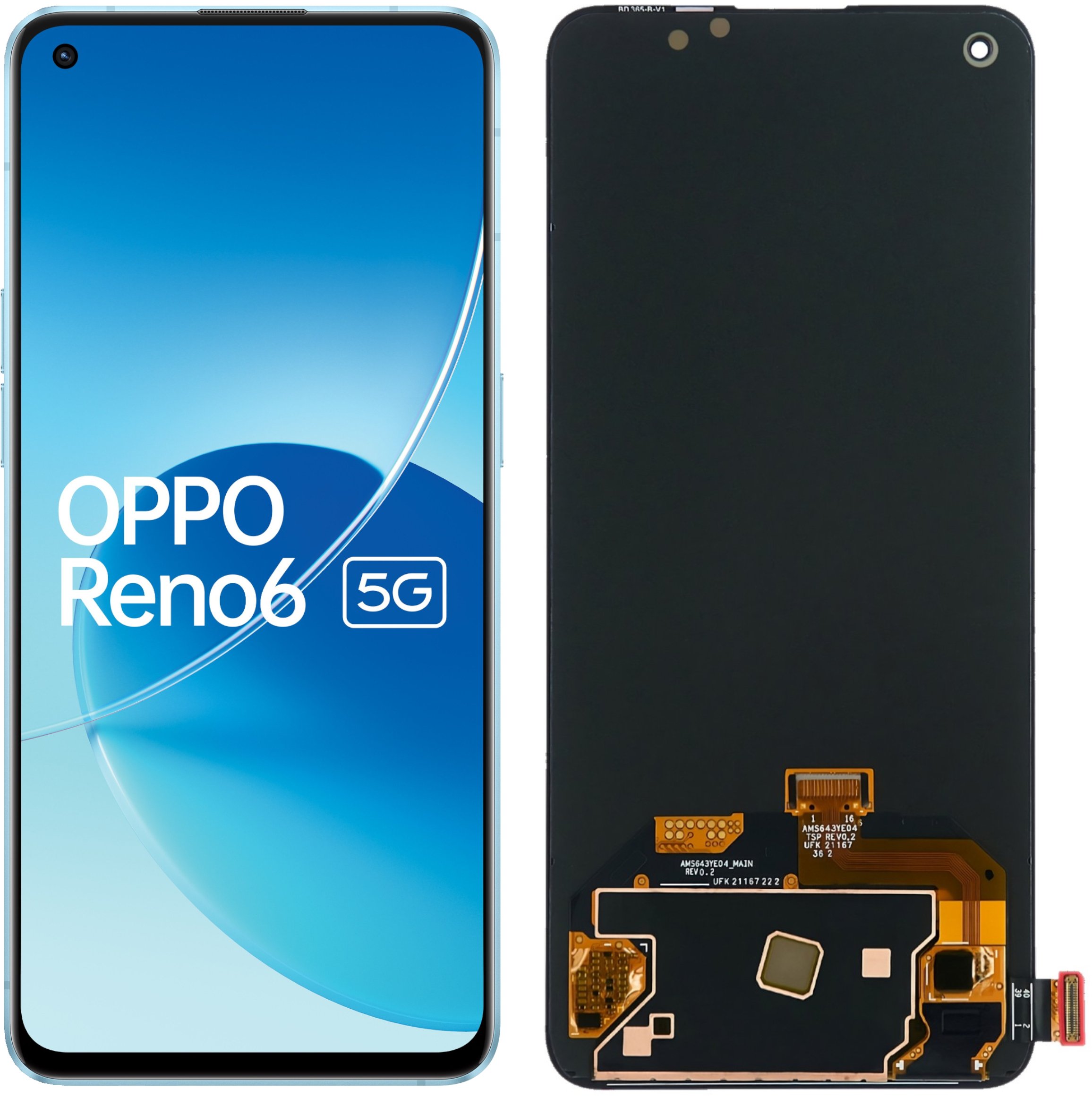 Wyświetlacz do Oppo Reno 6 5G LCD CPH2251 Ekran Oled