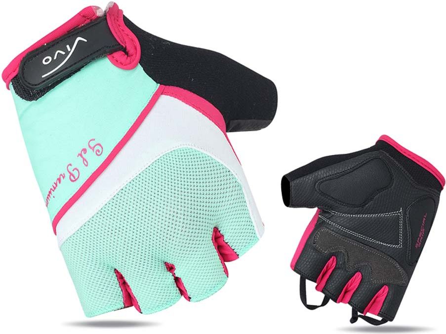 Vivo Rękawiczki rowerowe damskie SB-01-8501-D turkusowo-białe r. S (4962520)