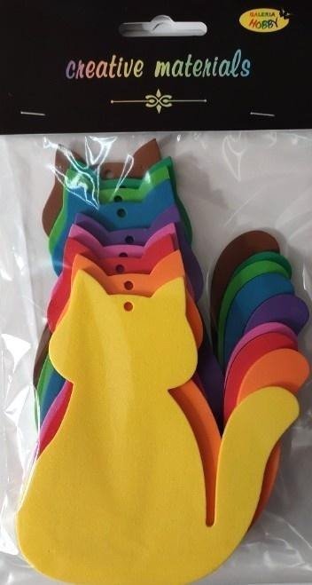 Koty z pianki 9x11cm 9szt