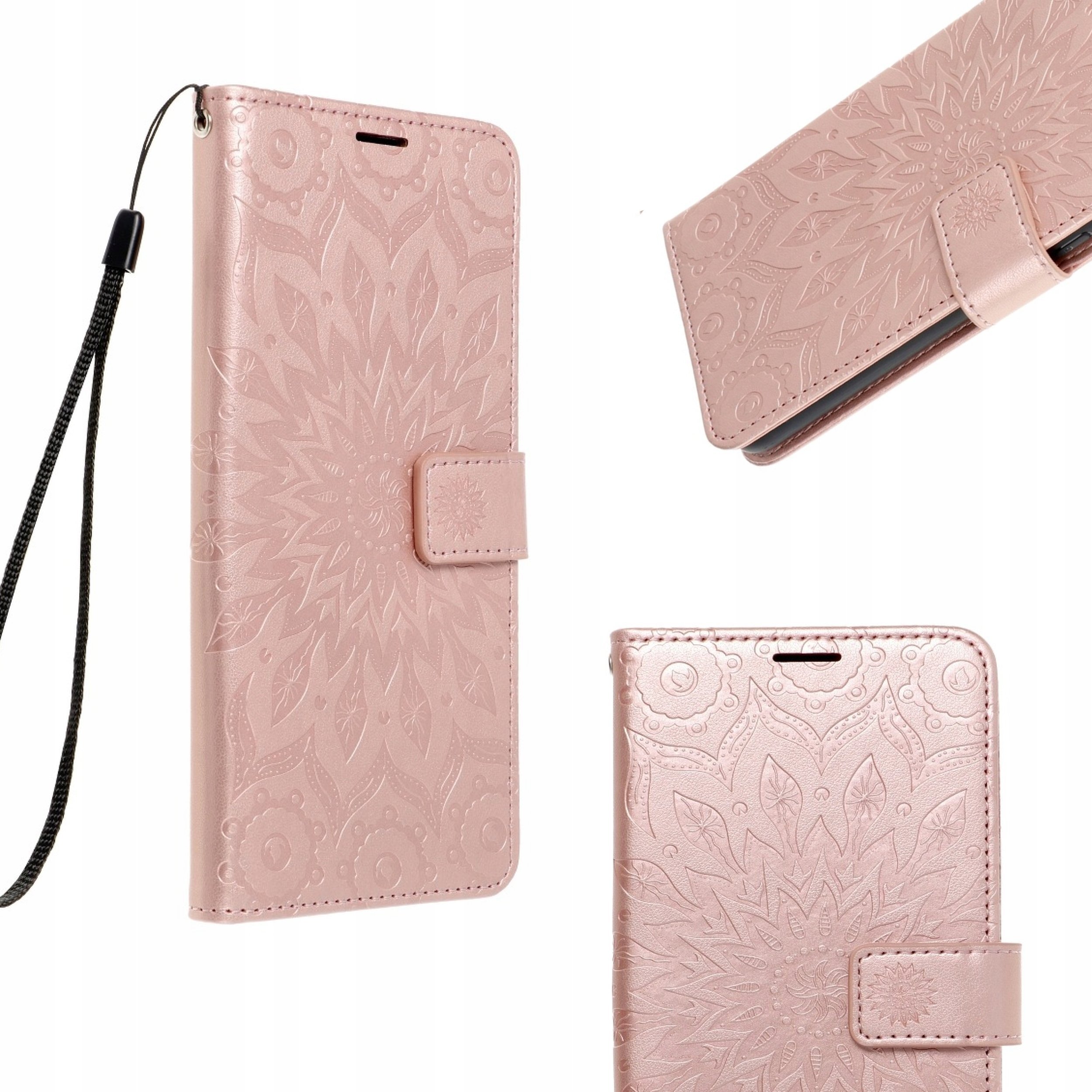 ForCell Kabura Forcell MEZZO Book do SAMSUNG Galaxy A12 mandala złoty róż