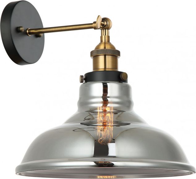 Kinkiet Italux Lampa ścienna dymiona Italux Hubert MBM-2381/1 GD+SG