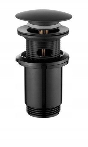 Invena mosiężny korek click-clack, czarny SC-B1-174-V