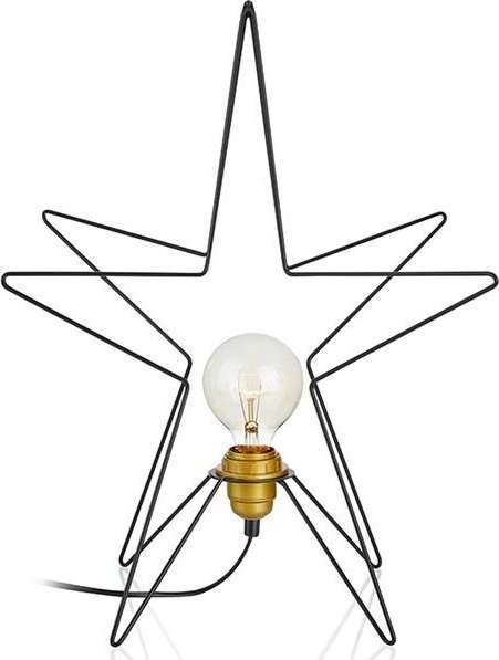 Lampa stołowa Markslojd Metalowa gwiazda stojąca 3D Asterix dekoracja na komodę czarna