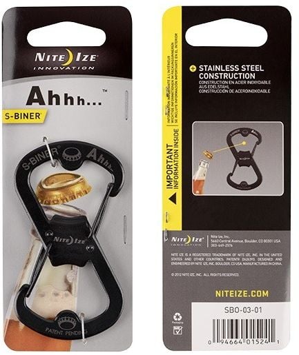 Nite Ize Otwieracz podwójny do butelek Ahhh... stal nierdzewna czarny