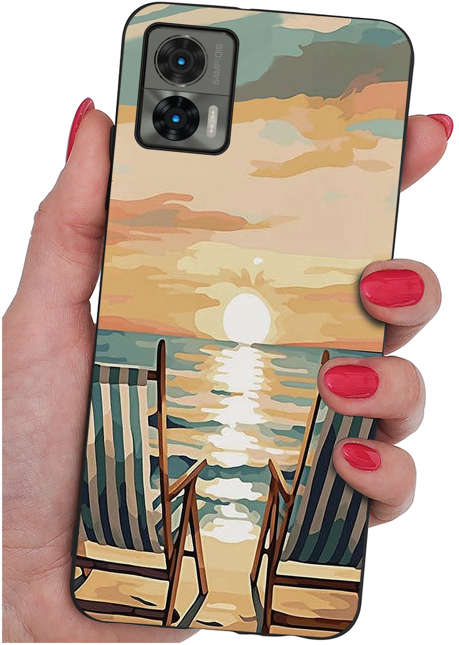 Etui do Motorola Moto Edge 30 Neo WZORY |SILIKONOWE MATT CASE + SZKŁO 9H