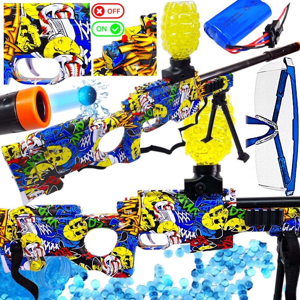 tomdorix Snajperka AWP AUTOMAT Na Kulki Żelowe Wodne Orbeez Karabin Elektryczny CS2