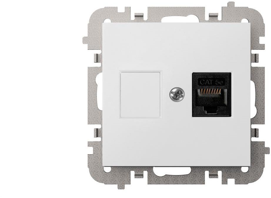 Elektro-Plast Vestra Gniazdo komputerowe pojedyncze RJ45 bez ramki podtynkowe IP20 biały 3848-10