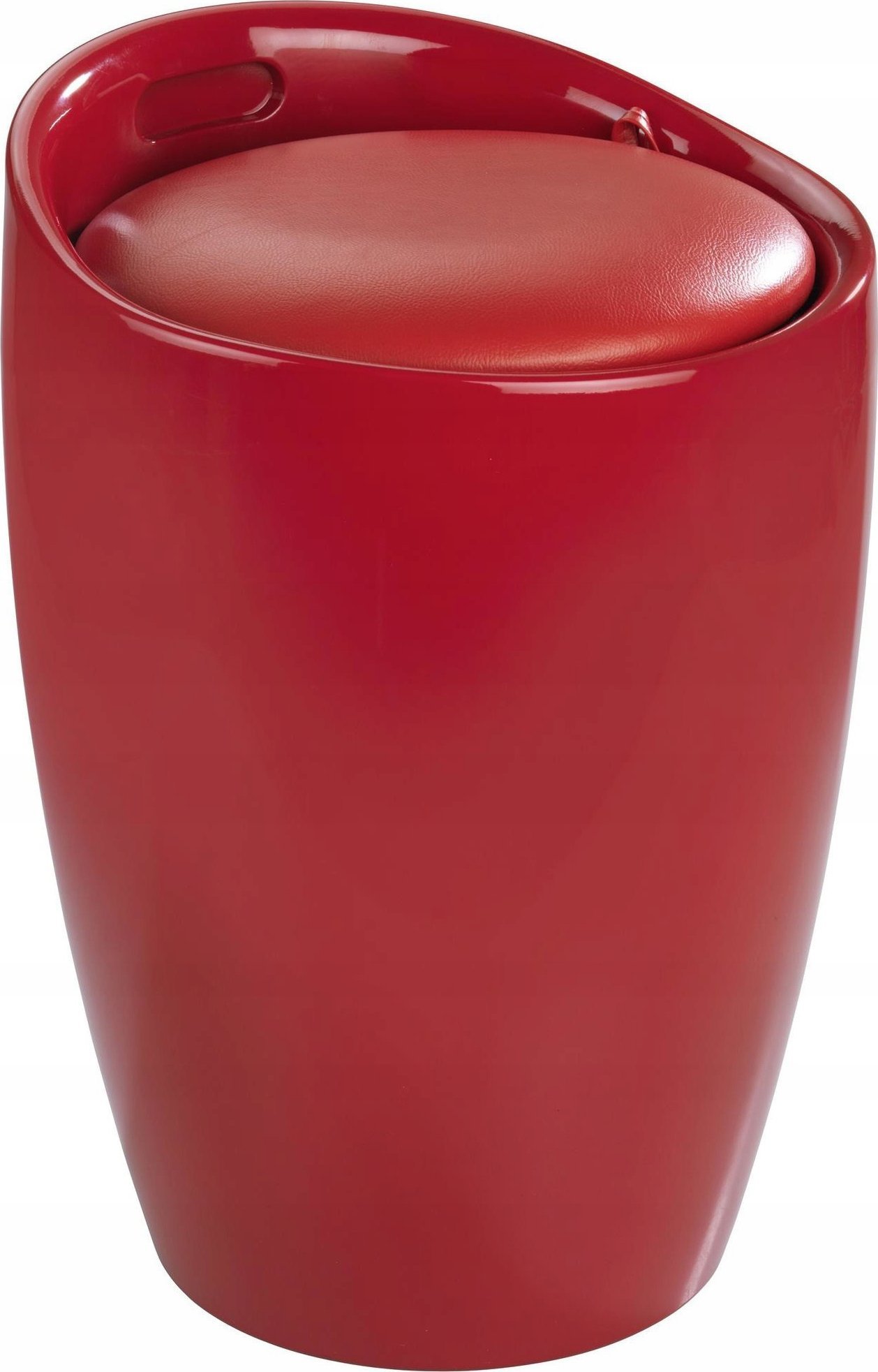 Kosz na pranie Wenko Pufa CANDY LIGHT RED - kosz na pranie, 2 w 1, WENKO