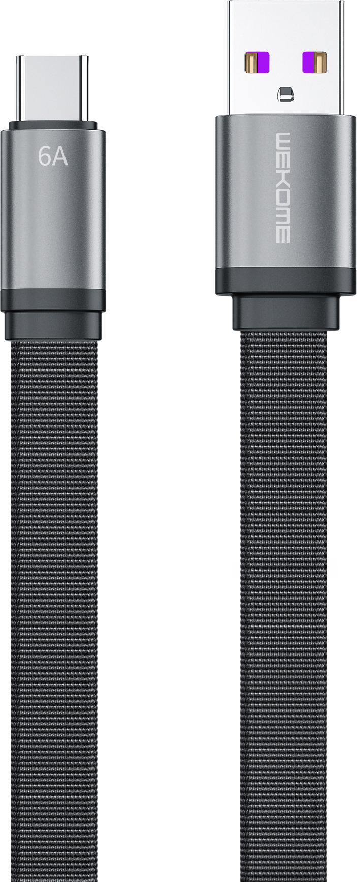 Kabel USB WK Design USB-A - USB-C 1.3 m Czarny (6941027620342)