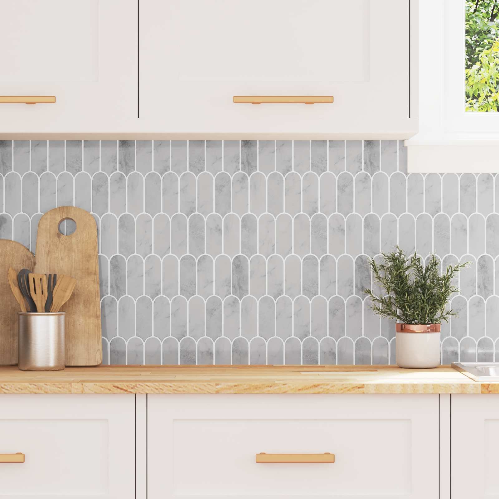 vidaXL Dekoracyjne naklejki 10 pcs Szary marmur 30 x 30 x 0,8 cm