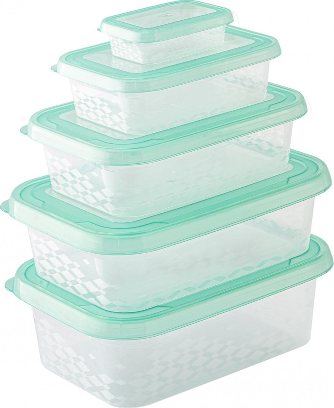 Branq Komplet 5 pojemników BranQ Ori zielony