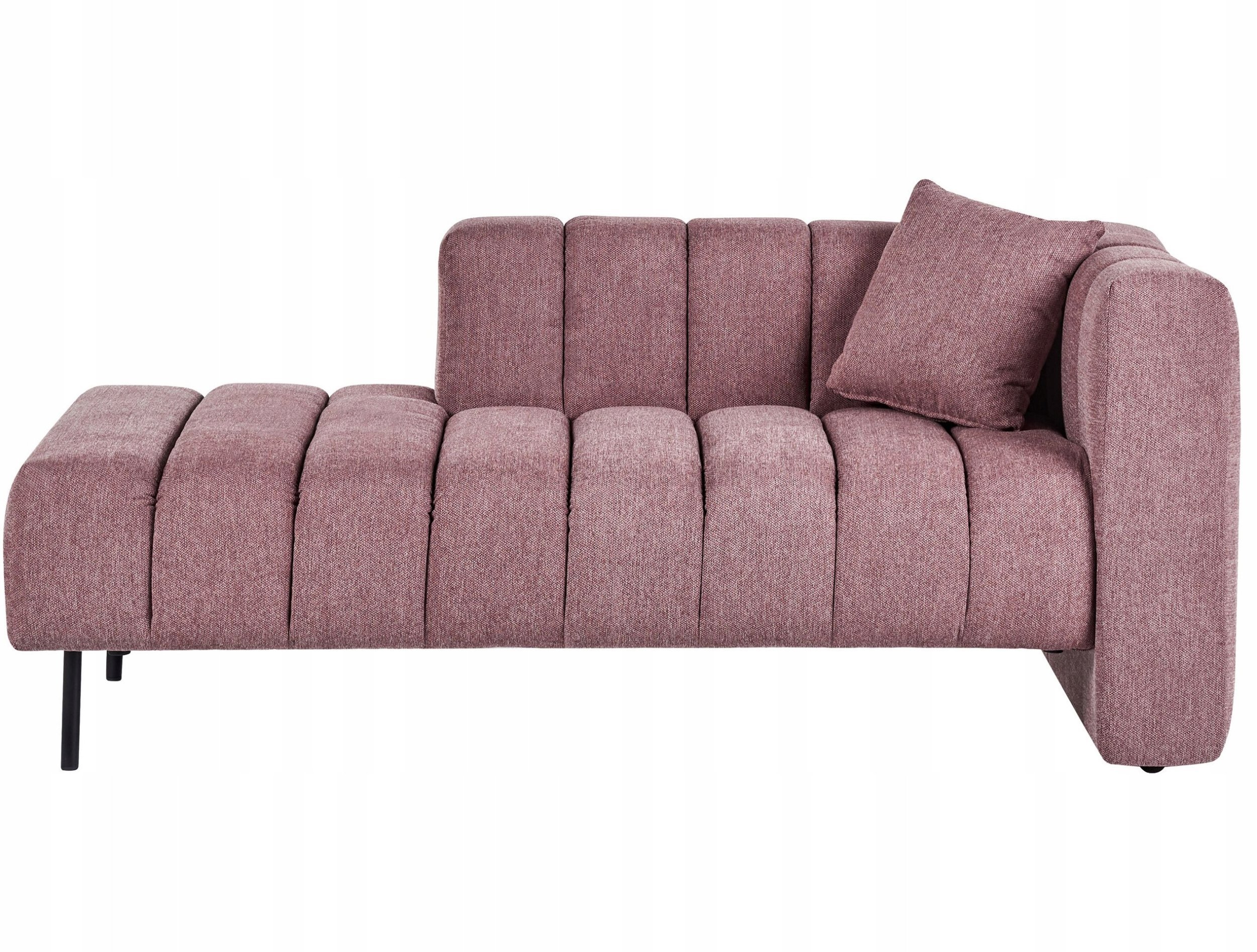 Beliani Szezlong prawostronny różowy LANNILS