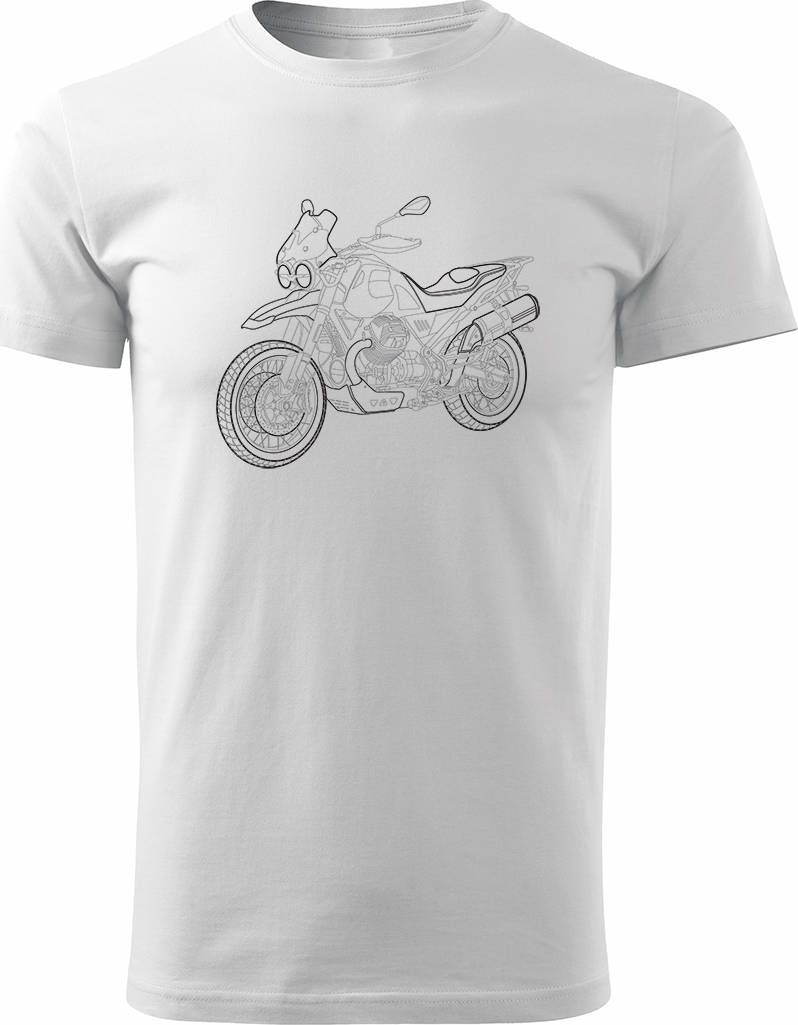 Topslang Koszulka motocyklowa na motor Moto Guzzi V85 Stroke męska biały REGULAR r. XL