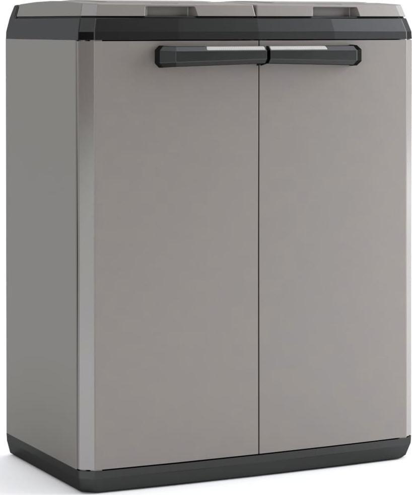 Keter Schowek do segregacji śmieci Split Basic, szaro-czarny, 85 cm