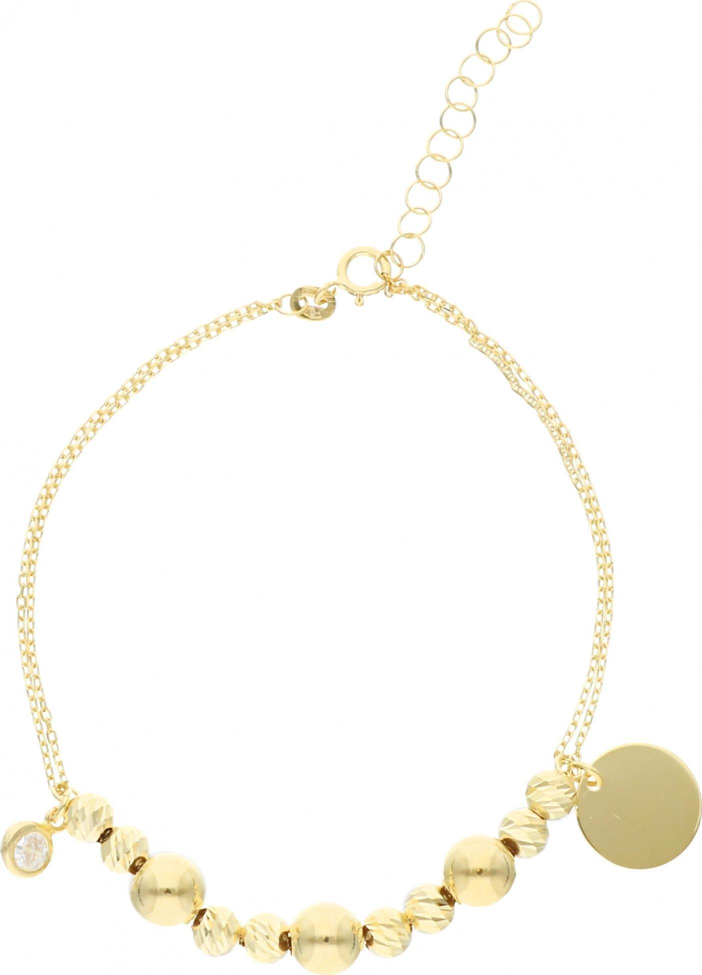 Rosanto Złota bransoleta z cyrkonią 18cm 585 14k