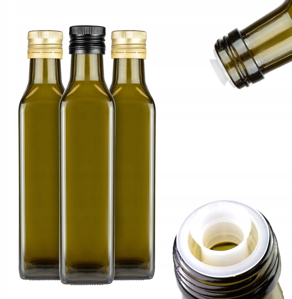 10x Butelki MARASCA 250ml z DOZOWNIKIEM na oliwę