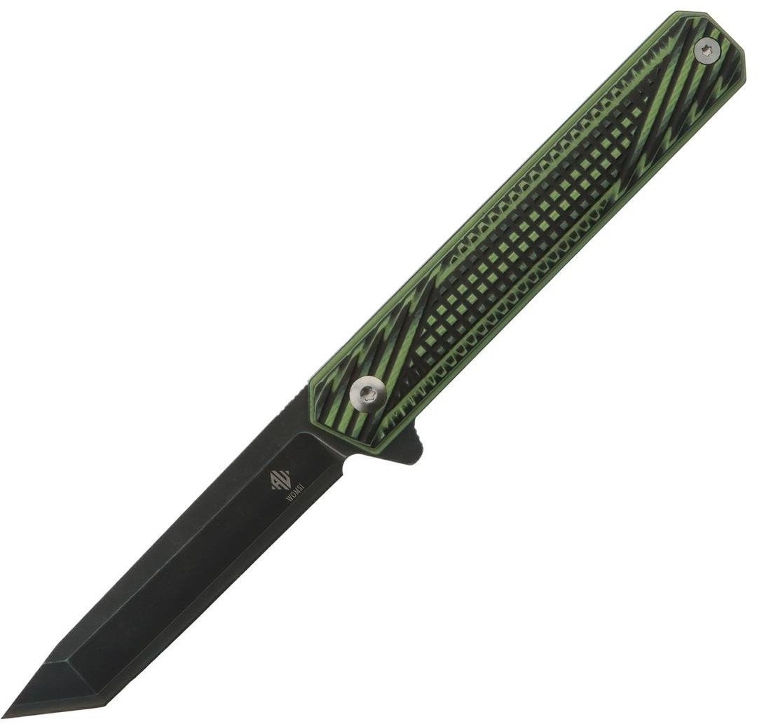 Womsi Wolf nóż składany tanto dark green2 G10 S90V