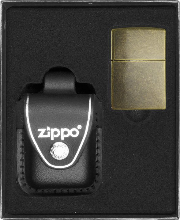 Zestaw ZIPPO Zapalniczka ANTIQUE BRASS Prezentowy No3