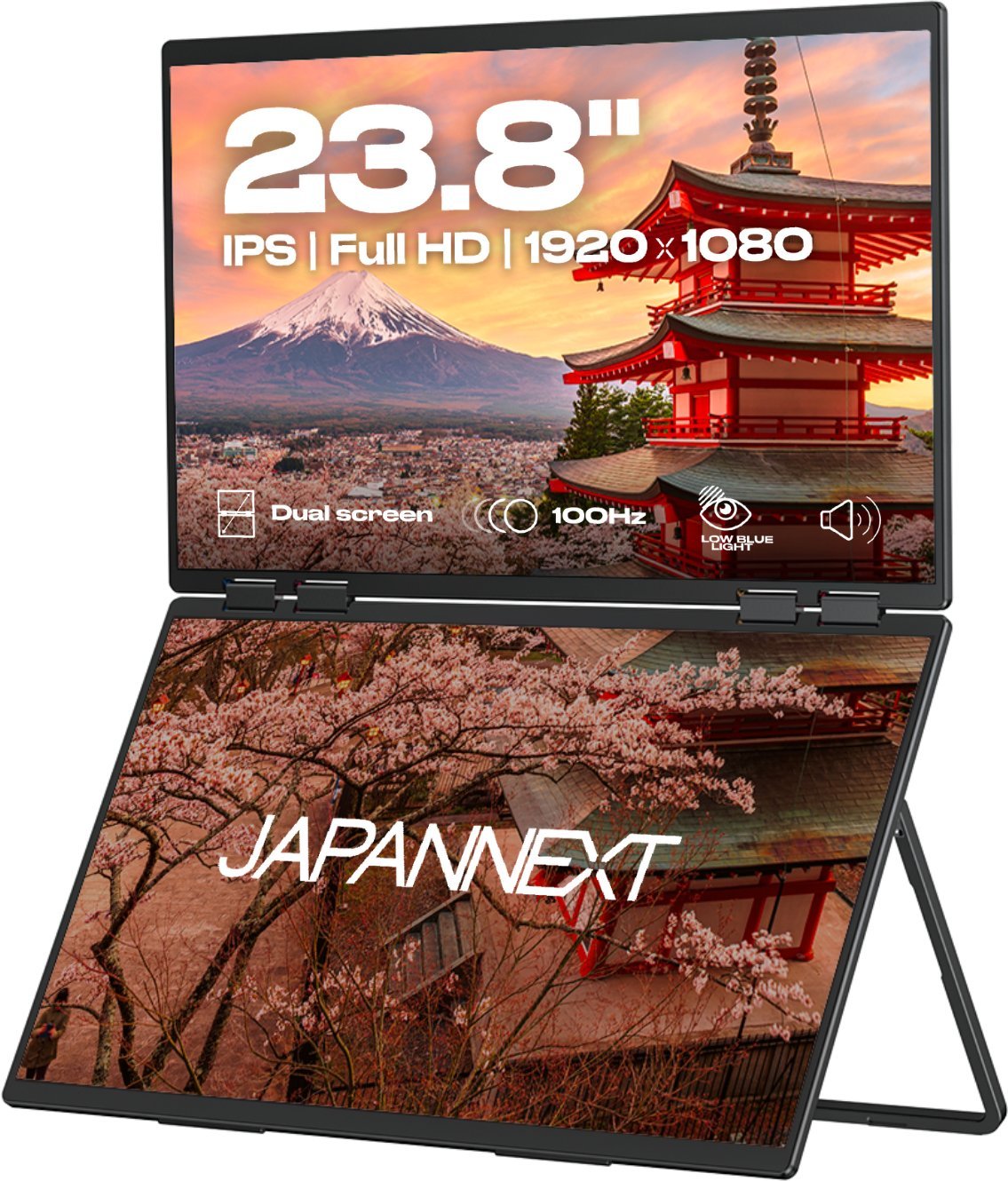 JAPANNEXT 60,5cm JN-DMD-IPS238F-C4 Dual-Monitor M-Touch FHD