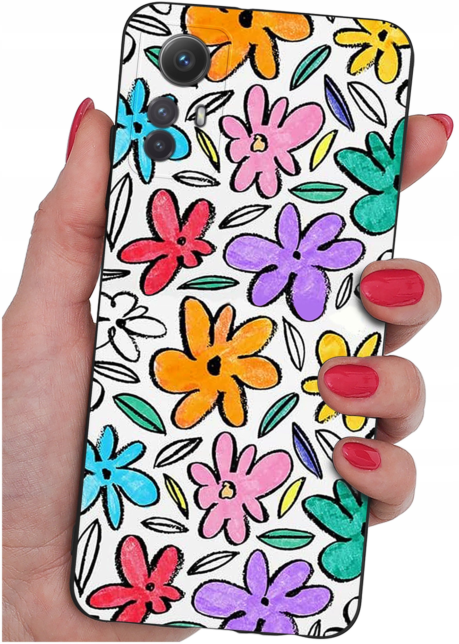 ETUI do Xiaomi Redmi Note 12S | WZORY | SILIKONOWE MATT CASE + SZKŁO 9H