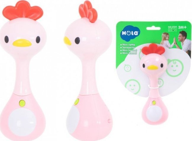 Grzechotka gryzak + dźwięki światełka kurczak HOLA
