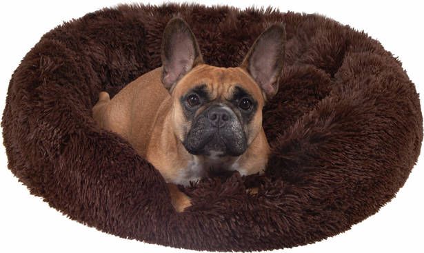 Springos Legowisko dla psa 100cm, pluszowe posłanie dla kota brązowy UNIWERSALNY