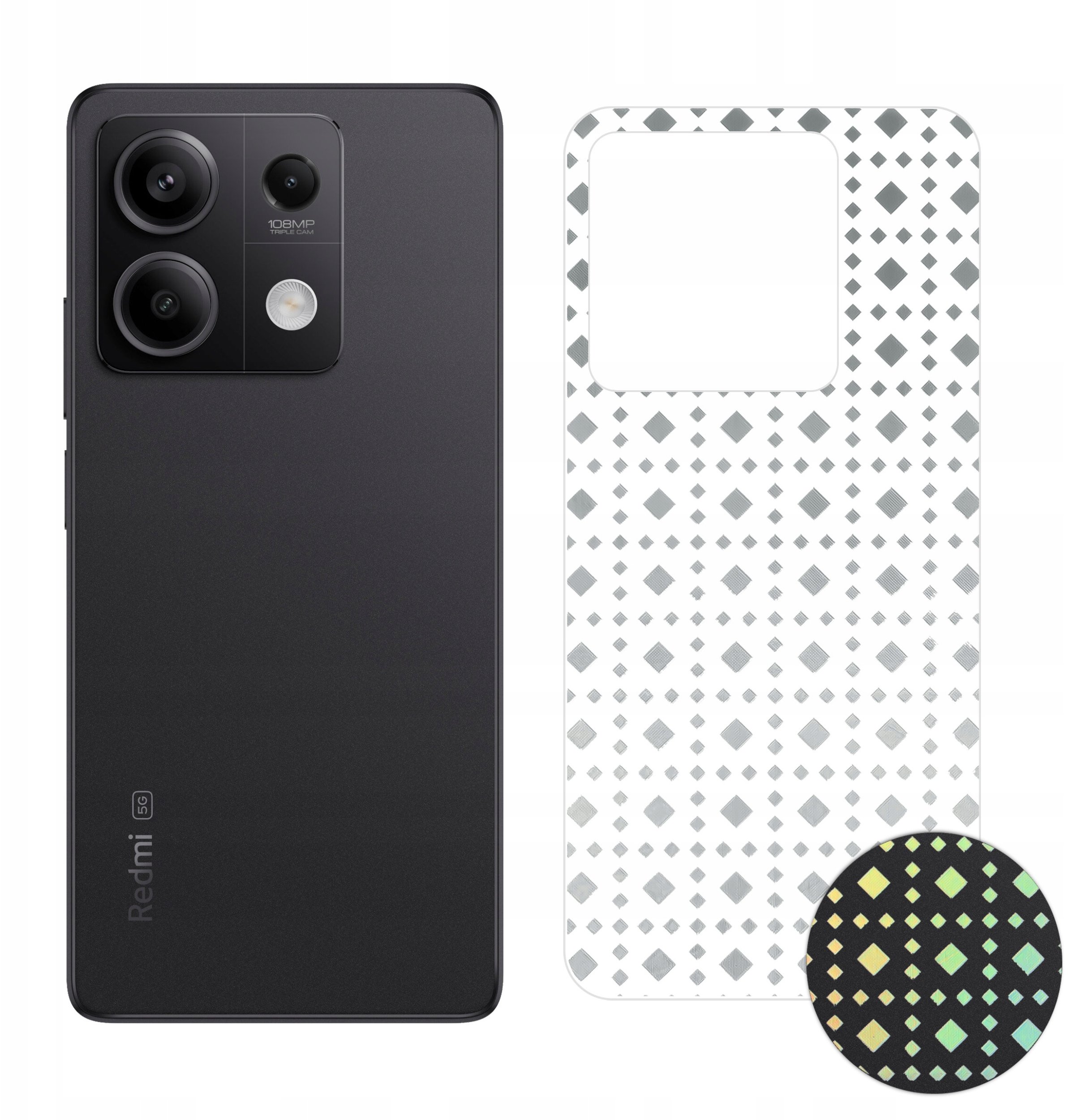 krainaGSM FOLIA żelowa OCHRONNA NA TYŁ TELEFONU WZÓR do Xiaomi Redmi Note 13 5G