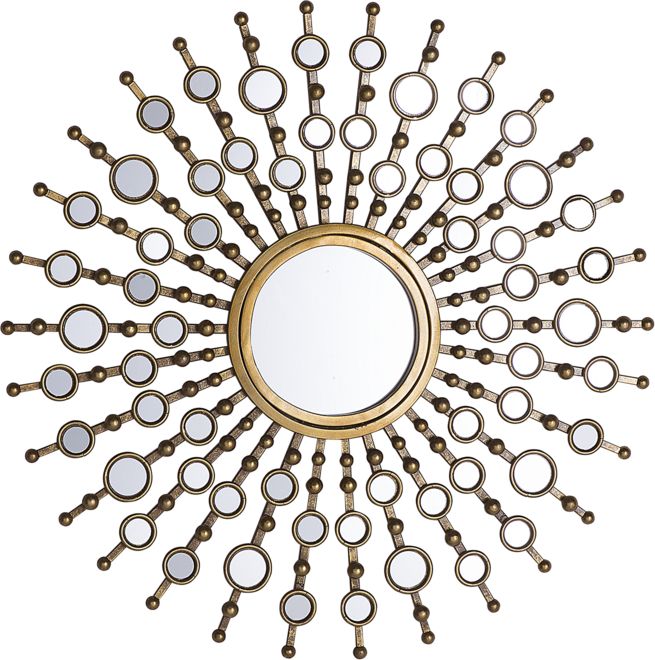 Beliani Lustro ścienne 70 cm złote BLOIS