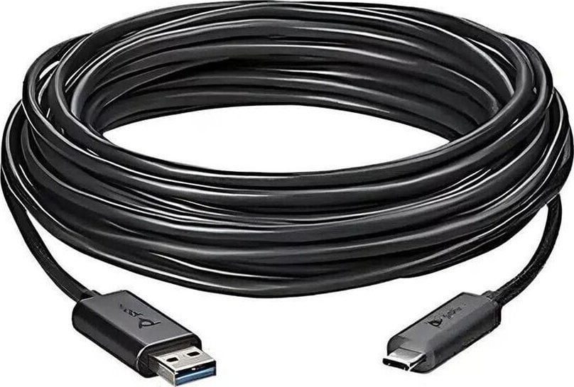 Kabel USB Poly USB-A - USB-C 10 m Czarny (CBL USB 3.1 TYPE A TO C SLIM)