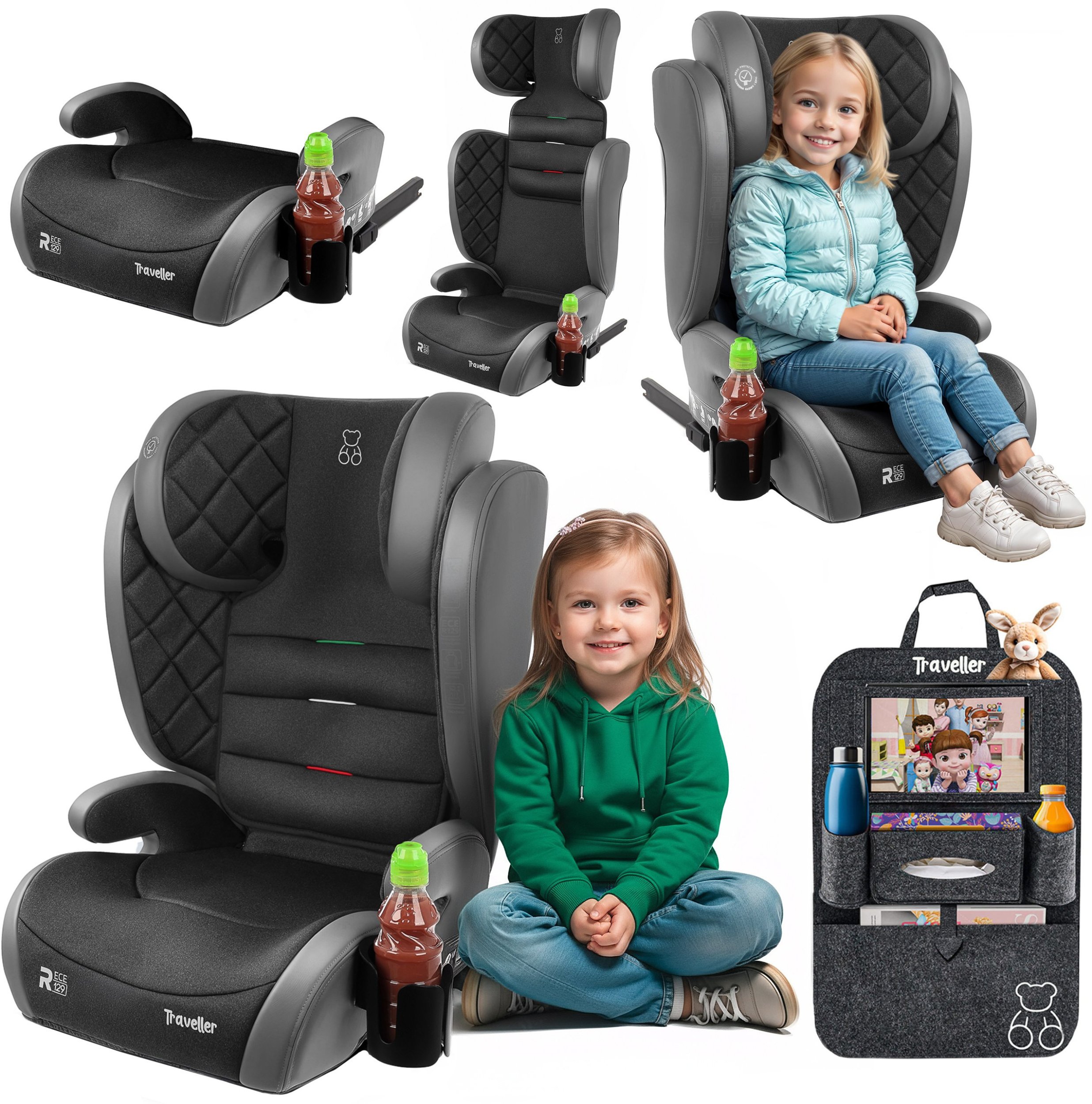 Fotelik samochodowy Stabilus SALVATORE FOTELIK SAMOCHODOWY PODSTAWKA 2w1 I SIZE 100-150 CM R129