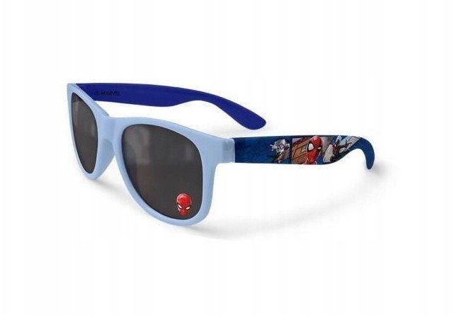Okulary przeciwsłoneczne Spiderman dla dzieci UV 400 błękitno - niebieskie