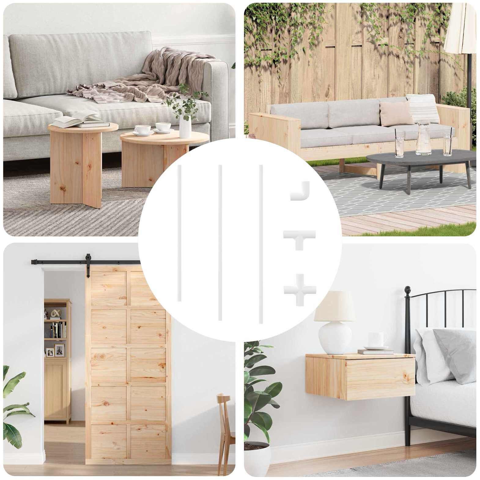 vidaXL Rura PVC 29 pcs Biały Mterialpp i PE