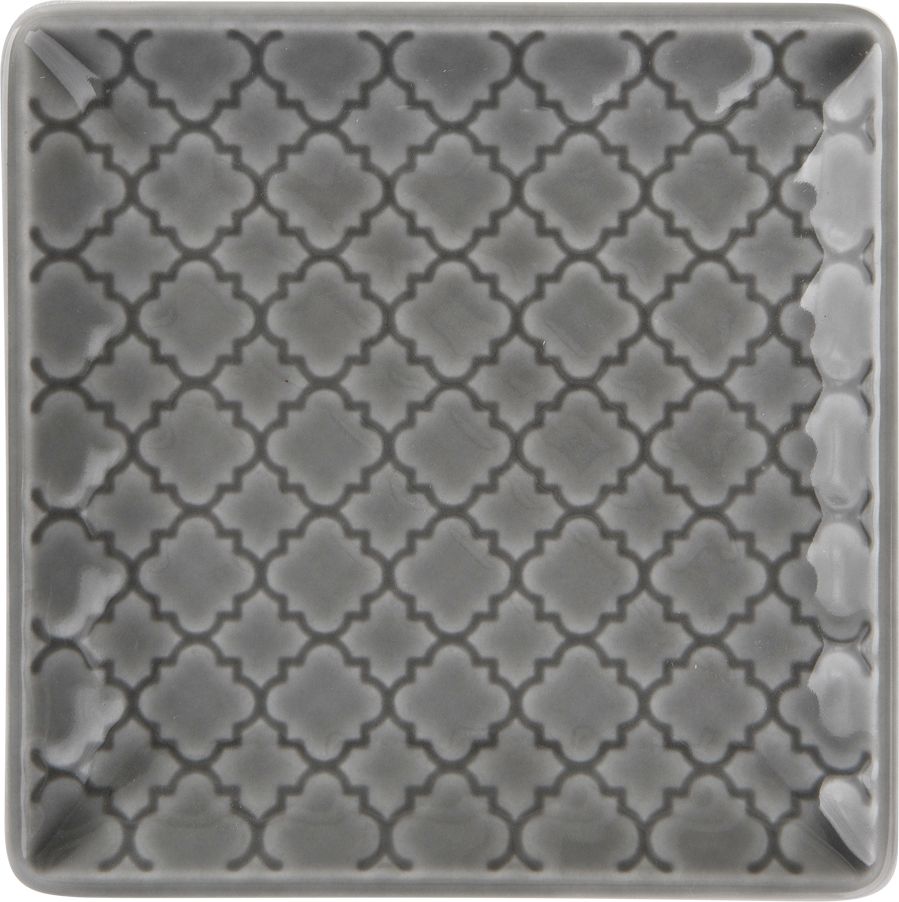 Lubiana Talerz płytki kwadratowy 11cm Marrakesz szary