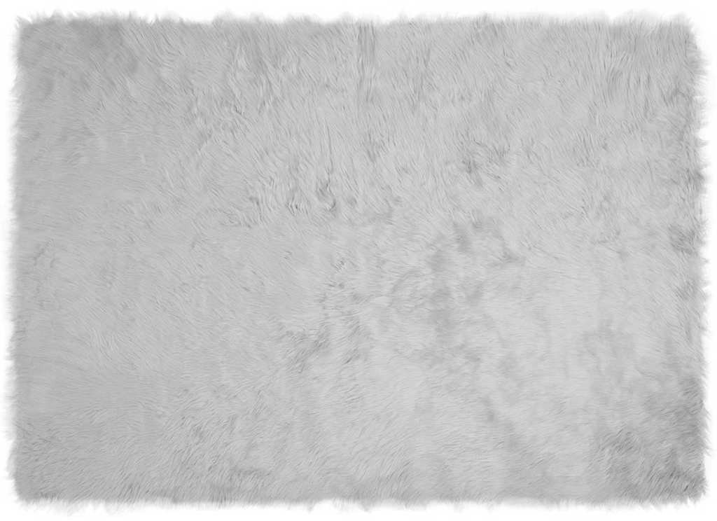 vidaXL Sztuczny szary dywan owczy Poliester 140 x 200 cm