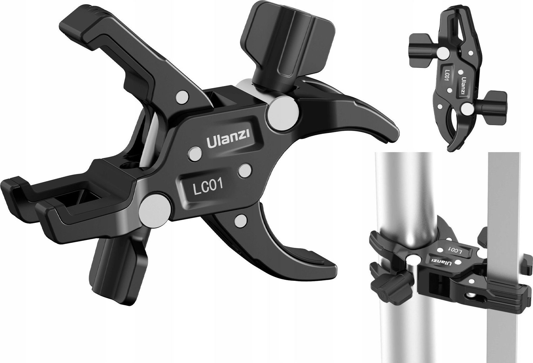 Ulanzi Podwójne Mocowanie Uchwyt Imadło Magic Arm 2x Klips Super Clamp / ULANZI / LC01