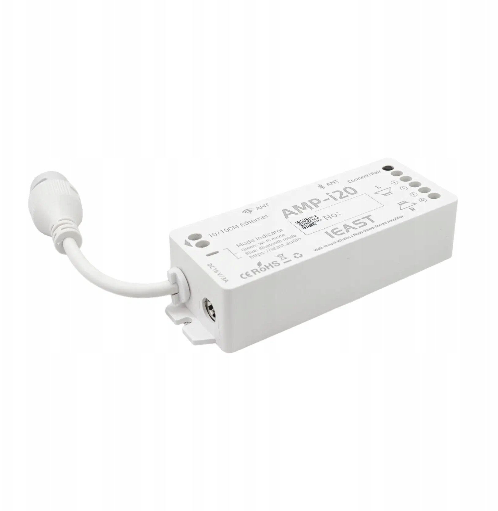 iEAST AMP-i20 - Bezprzewodowy wzmacniacz stereo multiroom do montażu ściennego