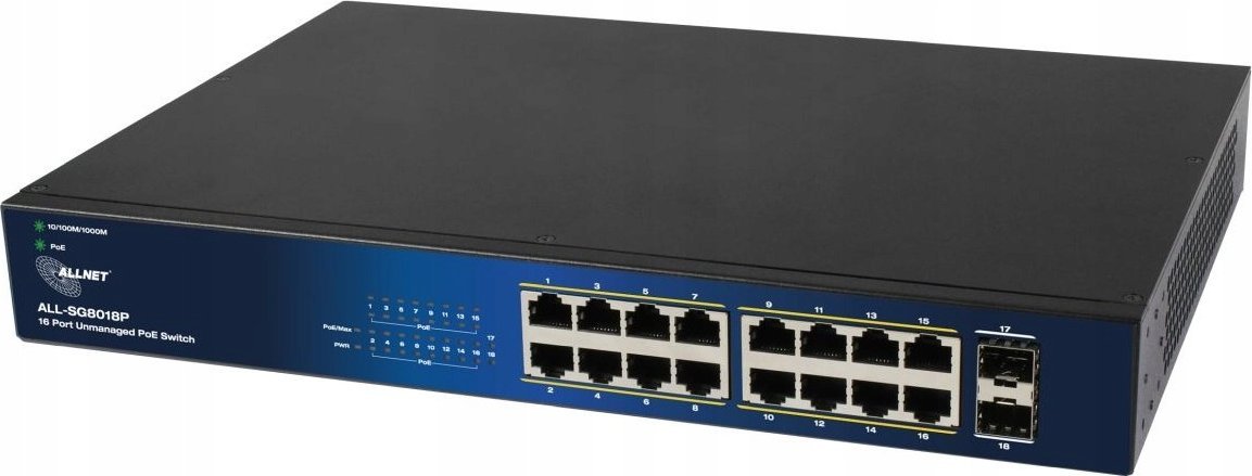 Switch Allnet 16+2P ALLNET ALL-SG8018P POE