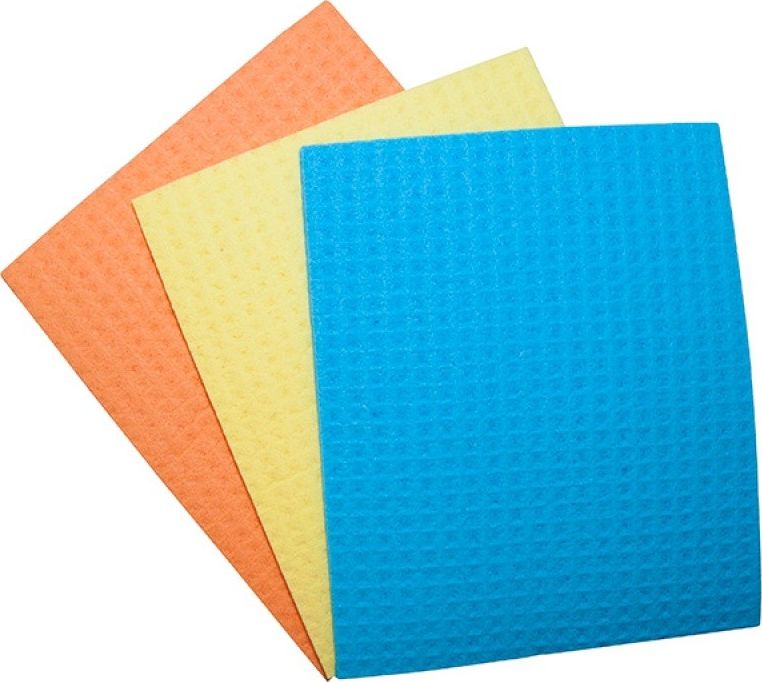 Office Products Ścierka gąbczasta OFFICE PRODUCTS, celuloza, 18x16cm, 3szt., mix kolorów