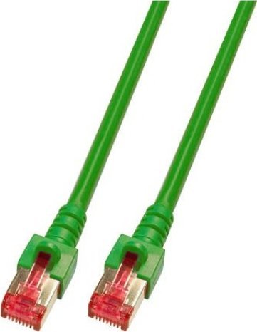 EFB EFB RJ45 Patchkabel S/FTP Cat.6 LSZH 0.15m GRUEN reines Kupfer Laengenaufdruck auf Knickschutztuelle patentiert