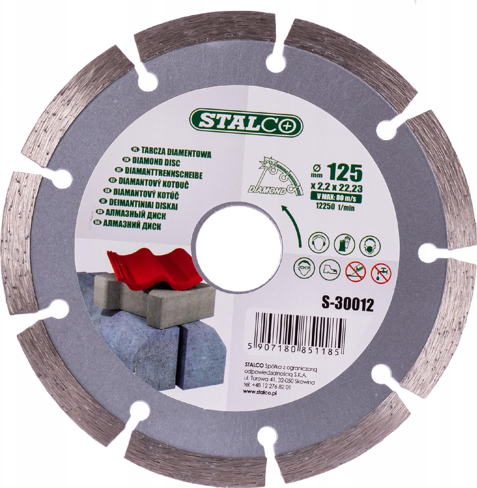 Stalco Tarcza Diamentowa Do Kamienia Betonu Kostki 125Mm