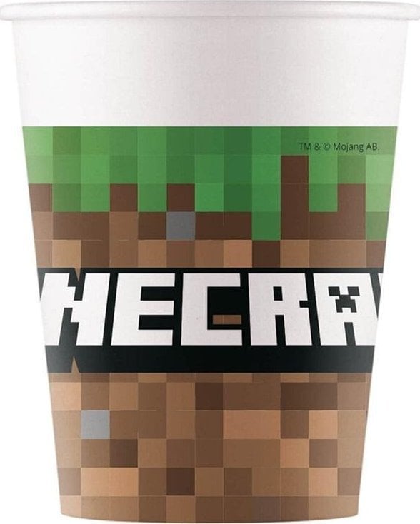 Kubeczki papierowe Minecraft 200ml 8szt