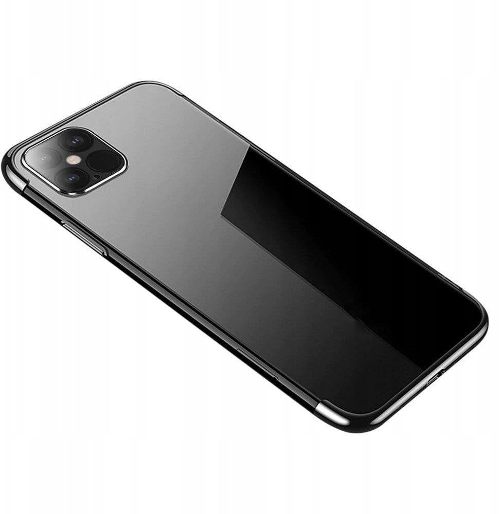 Clear Color case żelowy pokrowiec etui z metaliczną ramką Samsung Galaxy A22 4G czarny