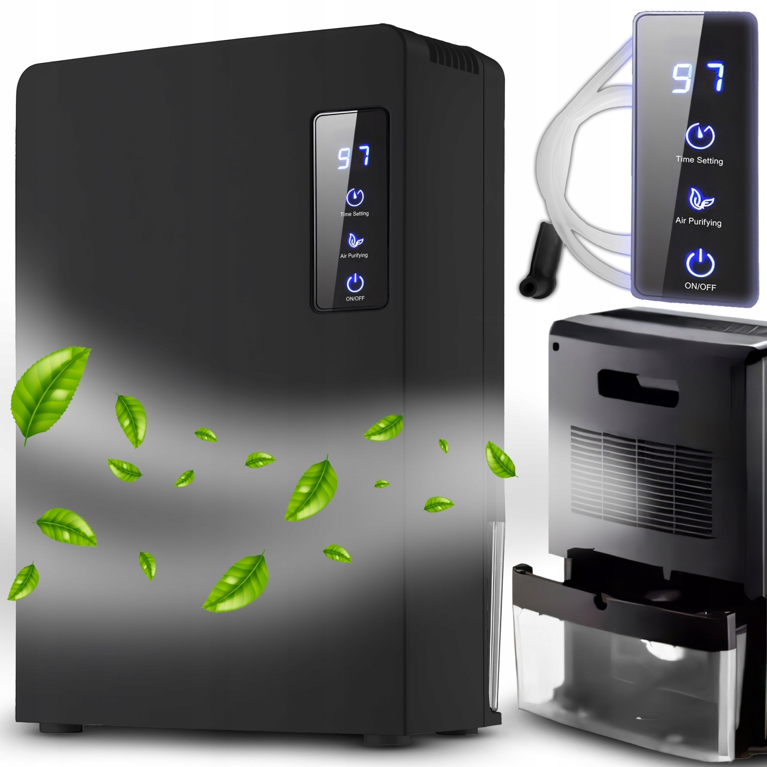 OSUSZACZ POWIETRZA POCHŁANIACZ WILGOCI 2200ml TIMER LCD LED CICHY WYDAJNY