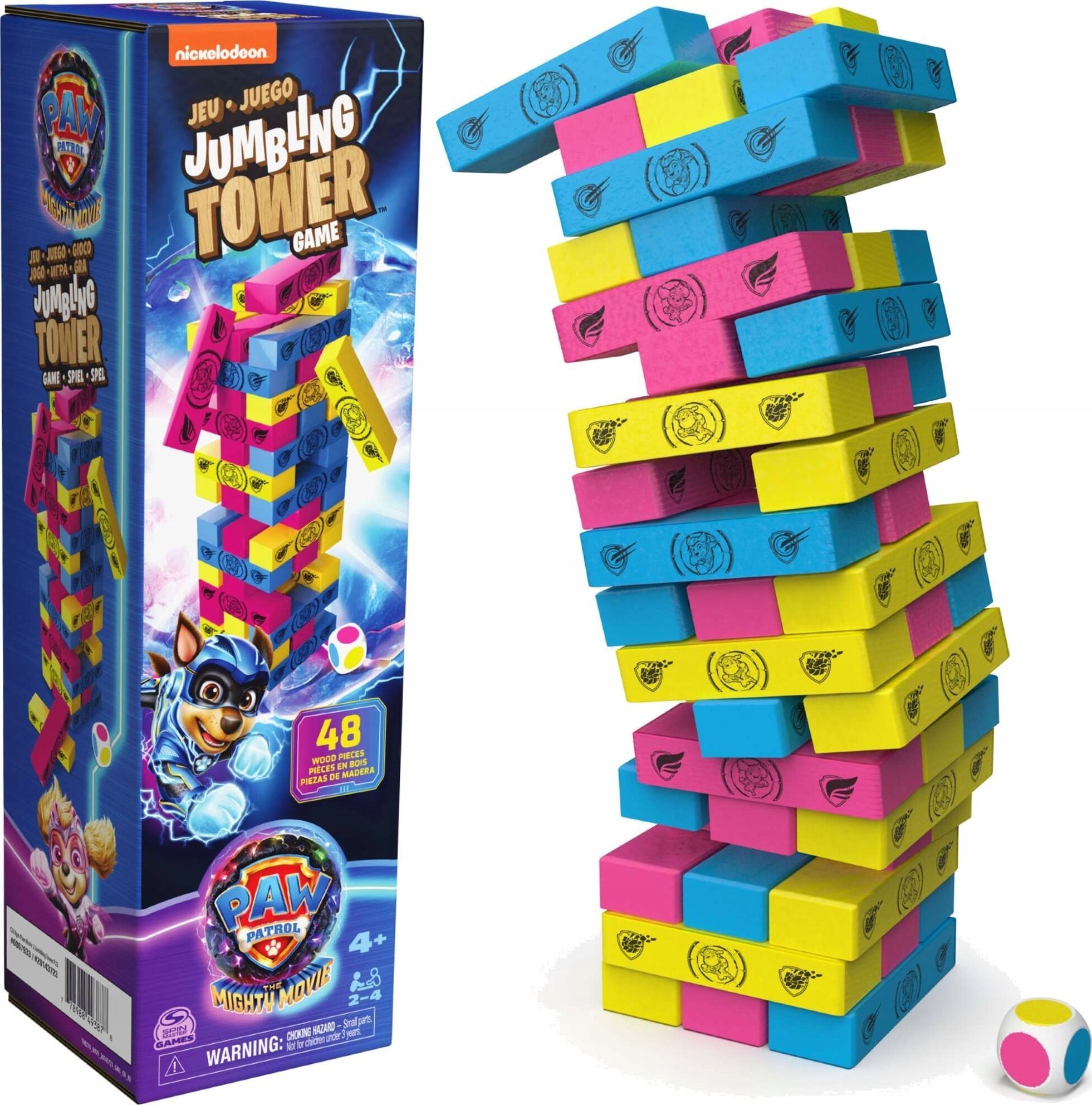 Spin Master Gra Tańcząca Wieża Psi Patrol Mighty Movie Jenga